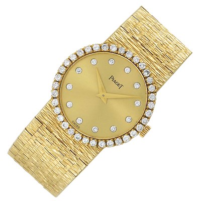 Lot 223 - Lady's Gold and Diamond Wristwatch, Piaget