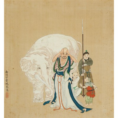 Lot 290 - Chinese School 19th Century Figural Scenes:...