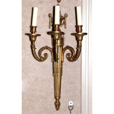 Lot 377 - Set of Four Louis XVI Style Gilt-Metal...