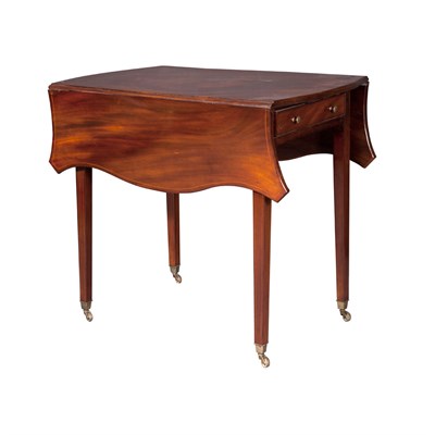 Lot 387 - George III Style Inlaid Mahogany Pembroke...