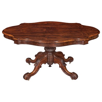 Lot 233 - Victorian Rosewood Center Table Mid 19th...