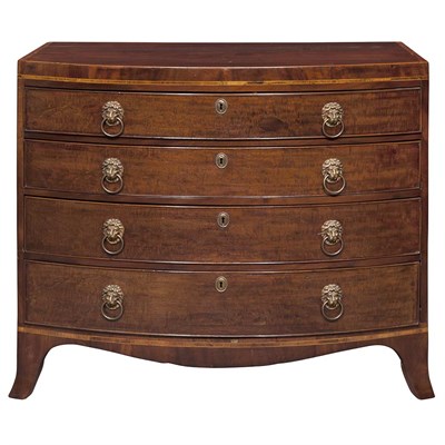 Lot 435 - George III Inlaid Mahogany Chest of Drawers...