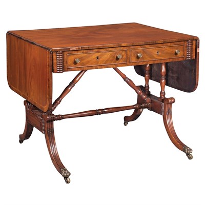 Lot 412 - George IV Inlaid Mahogany and Tulipwood Sofa...