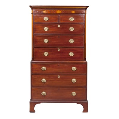 Lot 169 - George III Style Mahogany Chest on Chest...