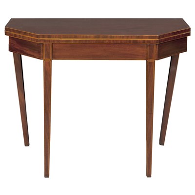Lot 443 - George III Style Mahogany Fold-Over Table...
