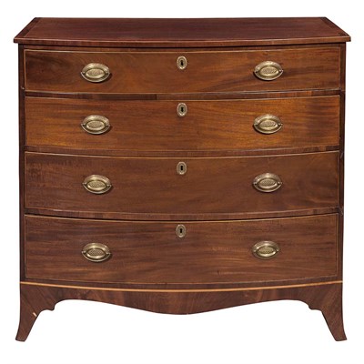 Lot 444 - George III Inlaid Mahogany Chest of Drawers...