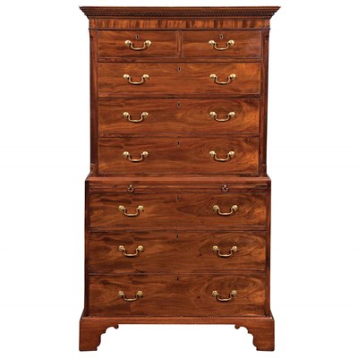 Lot 413 - George III Mahogany Chest on Chest Last...