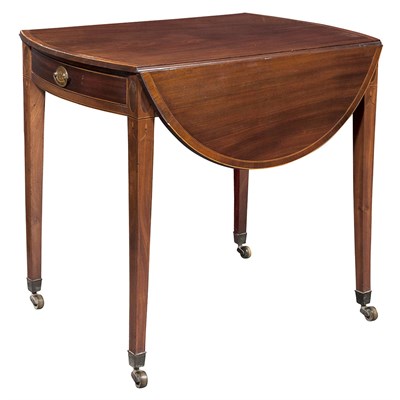 Lot 445 - George III Inlaid Mahogany Pembroke Table...