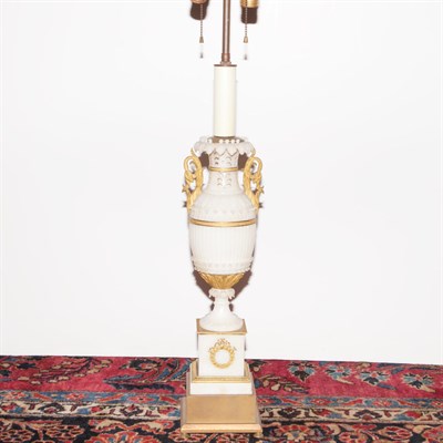 Lot 367 - Pair of Empire Style Gilt-Metal and Alabaster...