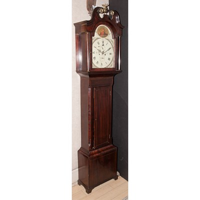 Lot 328 - English Mahogany Tall Case Clock Dial signed...