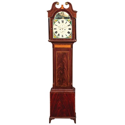 Lot 555 - George III Inlaid Mahogany Longcase Clock The...