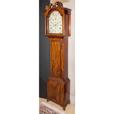 Lot 195 - English Mahogany Tall Case Clock Height 6 feet...
