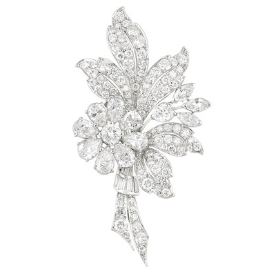Lot 416 - Platinum and Diamond Brooch, Tiffany & Co.