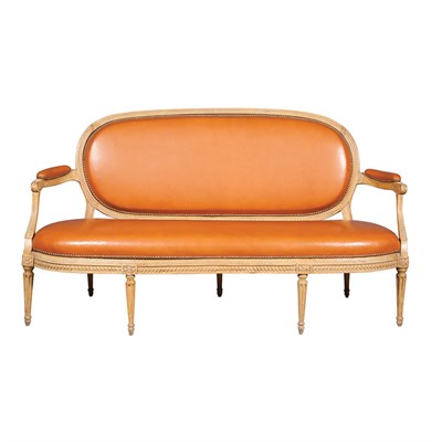 Lot 212 - Louis XVI Beechwood Canape Late 18th century,...