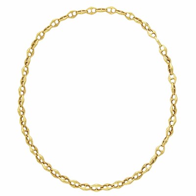 Lot 281 - Hammered Gold Chain Necklace