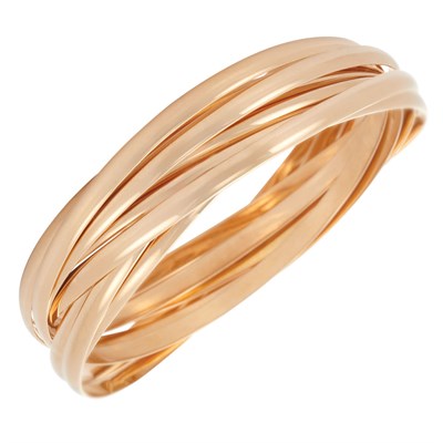 Lot 212 - Interlocking Rose Gold 'Calife' Bangle Bracelet, Tiffany & Co., Paloma Picasso