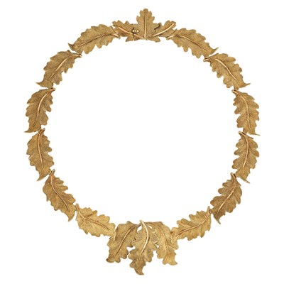 Lot 285 - Two-Color Gold Leaf Necklace, Mario Buccellati