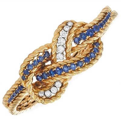 Lot 193 - Gold, Sapphire and Diamond Bracelet