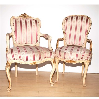 Lot 185 - Assembled Set of Eight Louis XV Style Ivory...