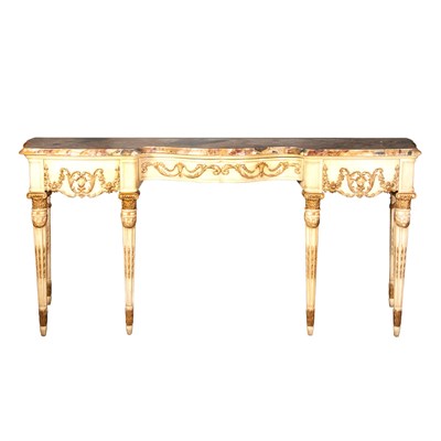 Lot 187 - Louis XVI Style Ivory and Gold Painted...