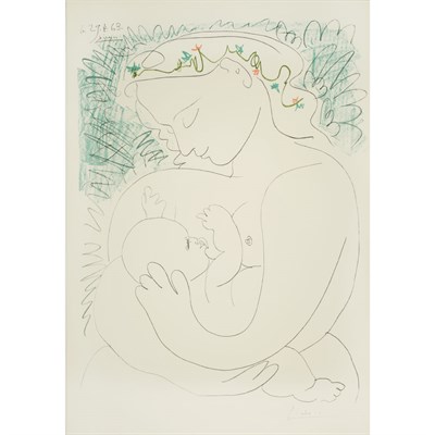 Lot 173 - After Pablo Picasso MATERNITE Color offset...