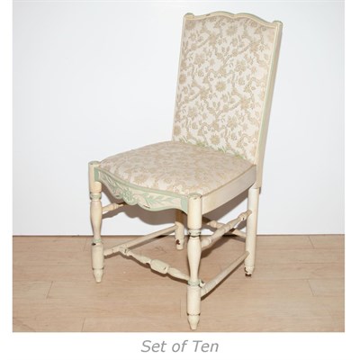 Lot 209A - Set of Ten French Provincial Style Painted...