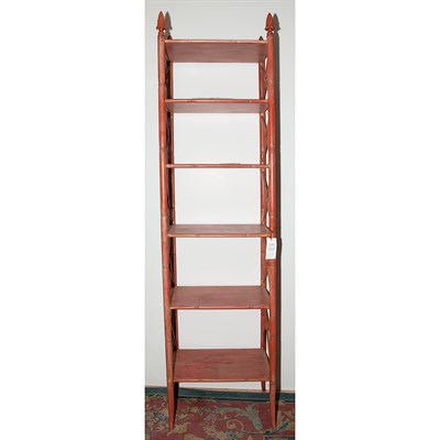 Lot 399A - Neoclassical Style Red Painted Etagere Height...
