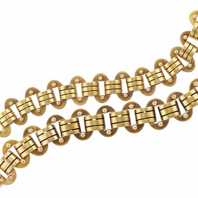 Lot 44 - Pair of Antique Gold Bracelets