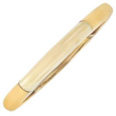 Lot 289 - Gold and Bone Bangle Bracelet, Tiffany & Co.
