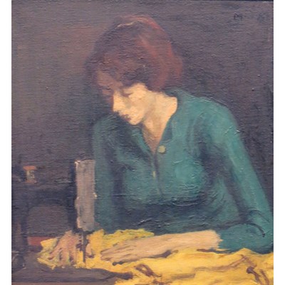 Lot 98 - Moses Soyer Russian/American, 1899-1974...