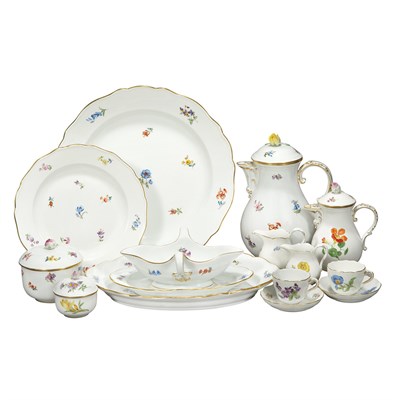 Lot 514 - Assembled Meissen Porcelain Partial Dinner...