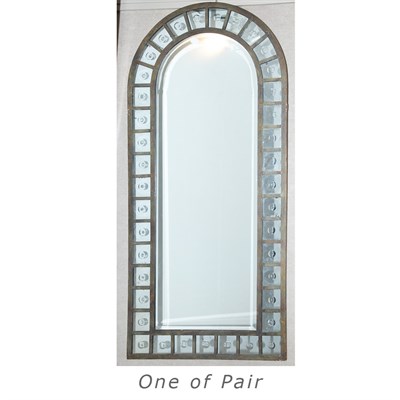 Lot 180 - Pair of Metal Framed Mirrors Height 66 inches,...