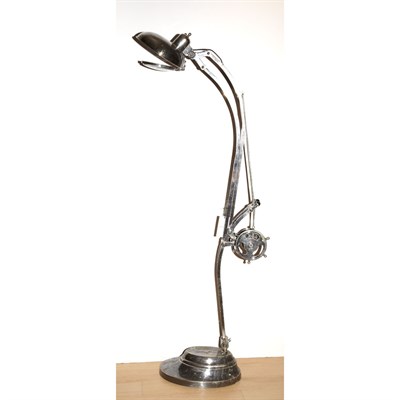 Lot 167 - Industrial Style Chromed Metal Floor Lamp...