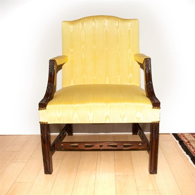 Lot 294 - George III Style Mahogany Library Chair