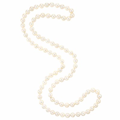 Lot 316 - Long Cultured Pearl Necklace