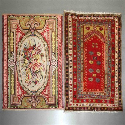Lot 567 - Two Turkish Rugs Comprising a Ghiordes example...