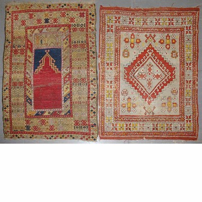 Lot 672 - Two Turkish Rugs Comprising a Kirsheir prayer...