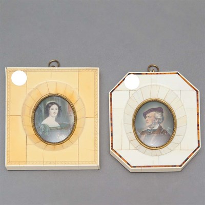 Lot 474 - Group of Twenty-One Framed Ivory,...