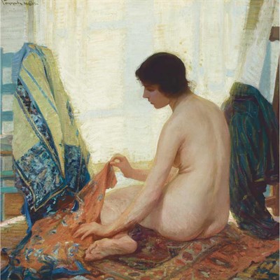Lot 171 - Robert William Vonnoh American, 1858-1933 Leah,...