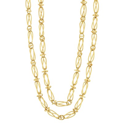 Lot 194 - Pair of Gold Chain Necklaces