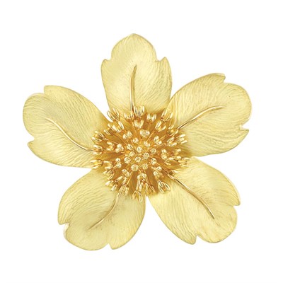 Lot 67 - Gold Flower Brooch, Tiffany & Co.