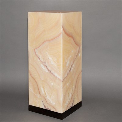 Lot 440 - Pair of Art Deco Style Onyx Lamps Modern Each...
