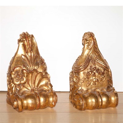 Lot 197 - Pair of Rococo Style Carved and Gilt-Wood...