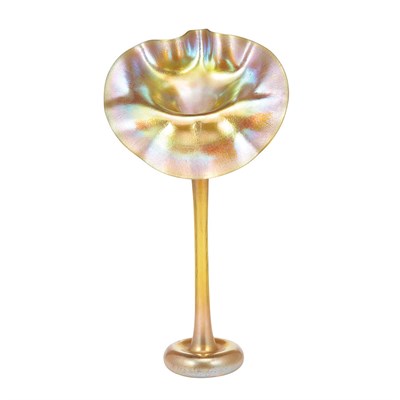 Lot 457 - Tiffany Favrile Glass Jack-in-the-Pulpit Vase...