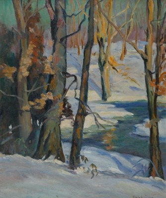 Lot 5 - American School 20th Century A Winter Sketch...