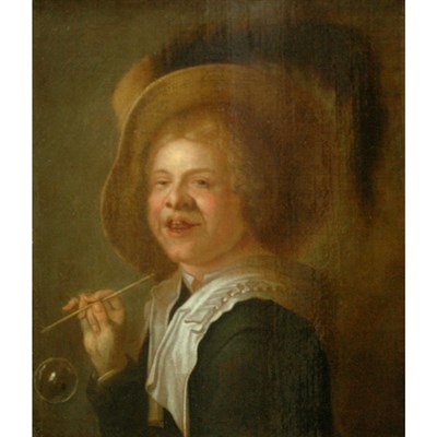 Lot 38 - Haarlem School 18th/19th Century Boy Blowing...