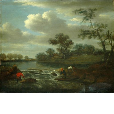 Lot 45 - Attributed to David Teniers III Men Building a...