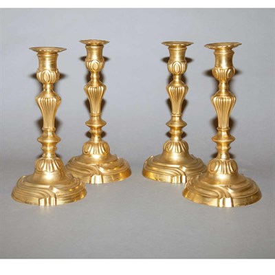 Lot 370 - Set of Four Louis XV Style Gilt-Bronze...