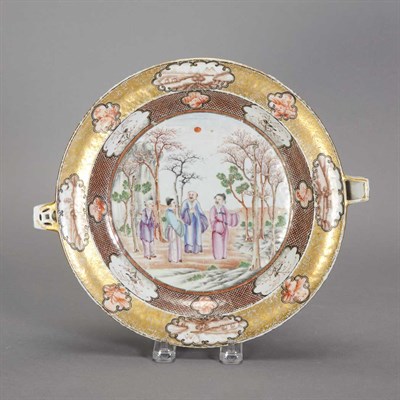 Lot 341 - Chinese Export Porcelain Warming Plate Early...