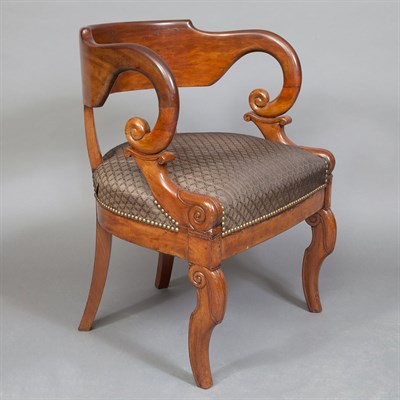 Lot 344 - Empire Style Mahogany Tub Chair